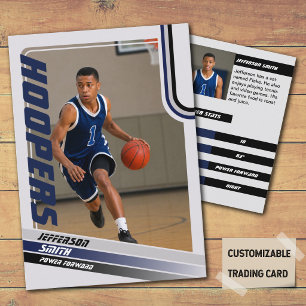 Basketballspieler Individuelle Trading Card Schwar Telefonnummerkarte