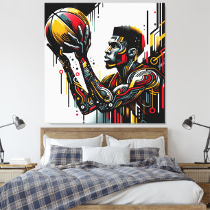Basketballspieler Leinwanddruck