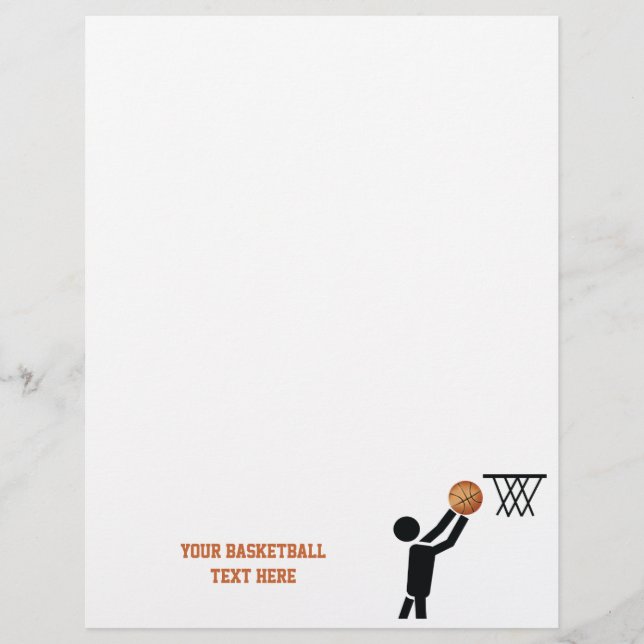 Basketballspieler mit eigenem Ball-Flyer (Vorderseite)