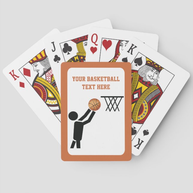 Basketballspieler mit Kugel Spielkarten (Rückseite)