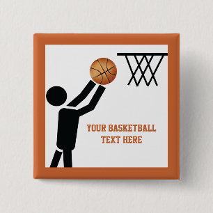 Basketballspieler nach Ball Button