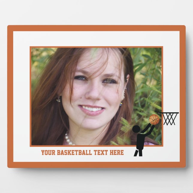 Basketballspieler nach Ball Fotoplatte (Vorderseite)