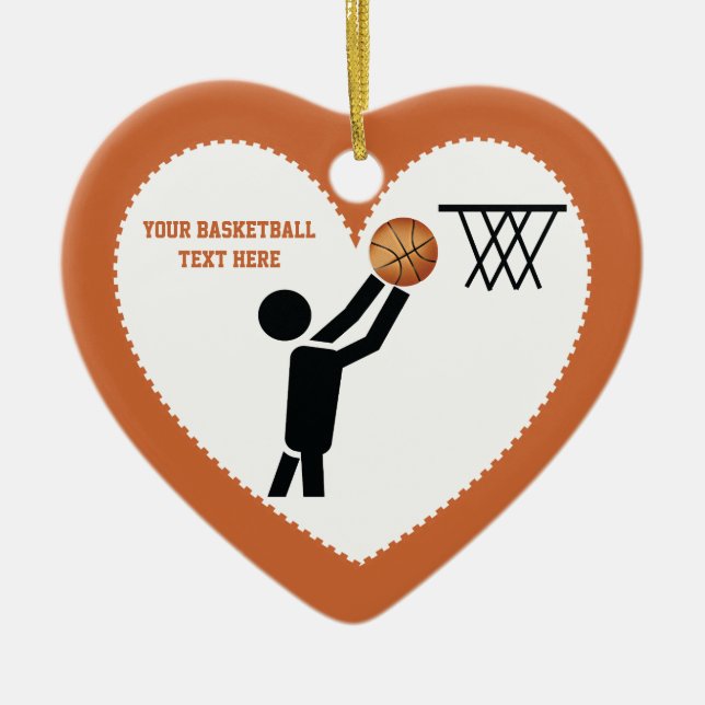 Basketballspieler nach Ball Keramikornament (Vorne)