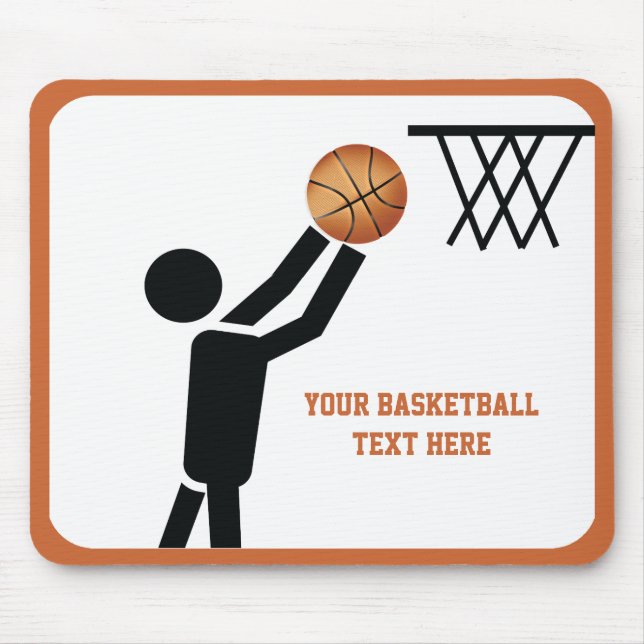 Basketballspieler nach Ball Mousepad (Vorne)