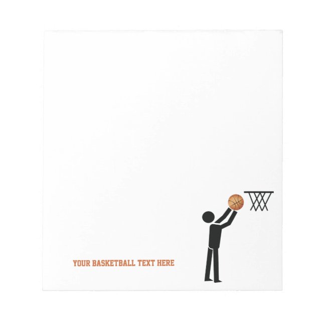 Basketballspieler nach Ball Notizblock (Vorderseite)