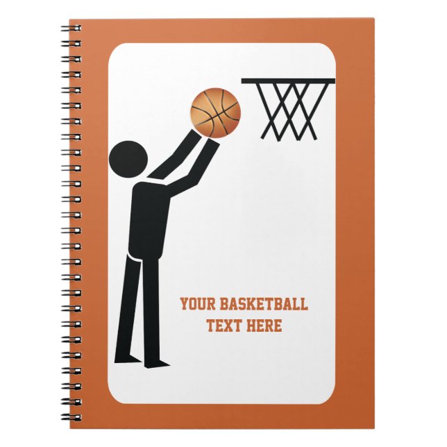 Basketballspieler nach Ball Notizblock (Vorderseite)