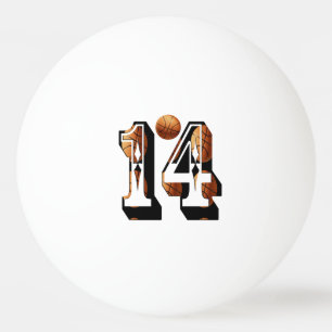 Basketballspieler Nummer 14 Bildlogo, Tischtennisball