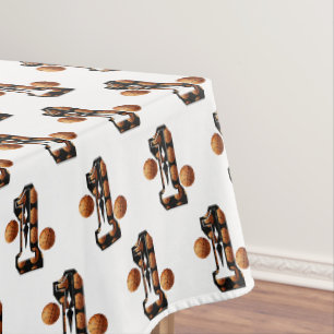 Basketballspieler Nummer eins mit Basketball, Tischdecke