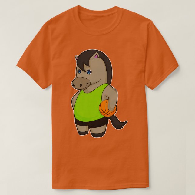 Basketballspieler Reiter Basketball 2 T-Shirt (Design vorne)