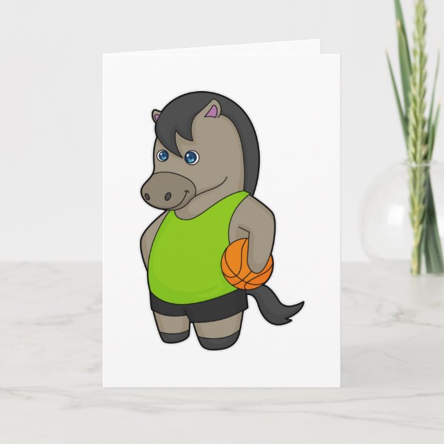Basketballspieler Reiter Basketball Karte (Vorderseite)