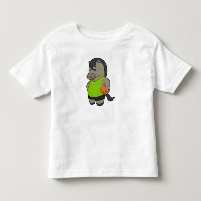 Basketballspieler Reiter Basketball Kleinkind T-shirt (Vorderseite)