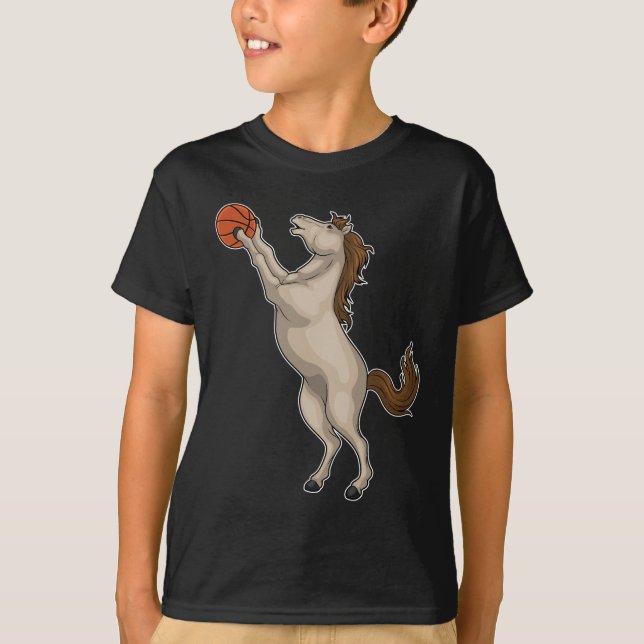 Basketballspieler Reiter Basketball T-Shirt (Vorderseite)