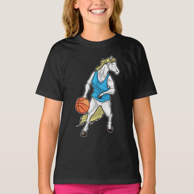 Basketballspieler Reiter Basketball T-Shirt (Vorderseite)