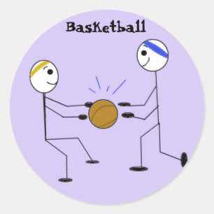 Basketballspieler Runder Aufkleber