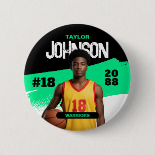 Basketballspieler Senior Night benutzerdefiniertes Button