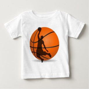 Basketballspieler Silhouette Pop Kunst Baby T-shirt