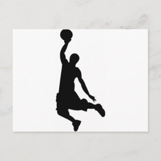 Basketballspieler-Silhouette Postkarte