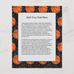 Basketballspieler Sport Ball Elegant Schwarzes Gli Flyer