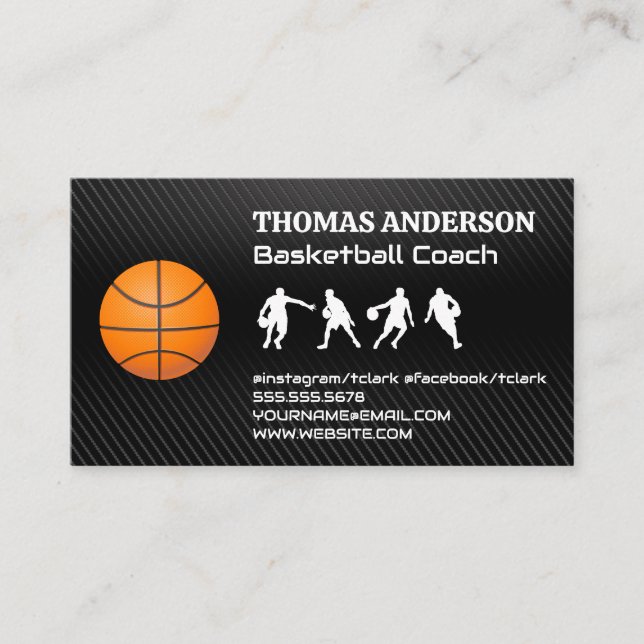 Basketballspieler | Sport Visitenkarte (Vorderseite)