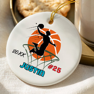 Basketballspieler Sportbootsportler individuell an Keramik Ornament