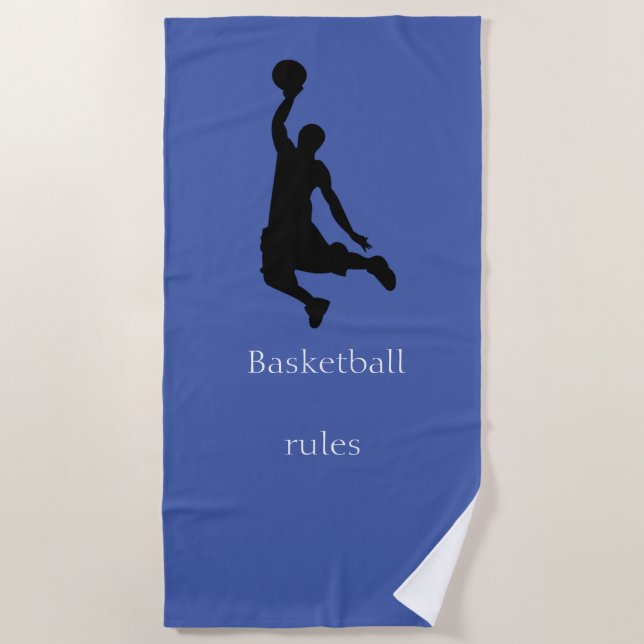 Basketballspieler Strandtuch (Vorderseite)