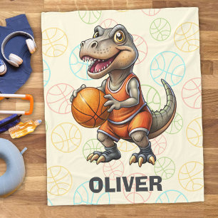 Basketballspieler Süßer Dinosaurier Fleecedecke