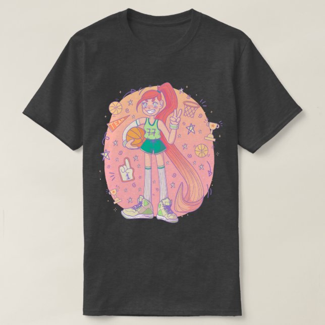 Basketballspieler T-Shirt (Design vorne)