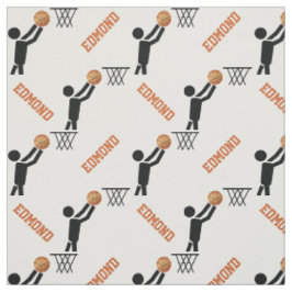 Basketballspieler und Ihr Name personalisiert Stoff