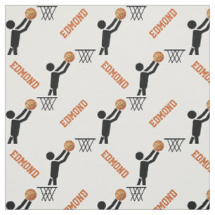 Basketballspieler und Ihr Name personalisiert Stoff