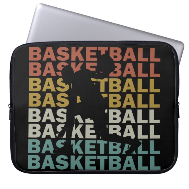 Basketballspieler Vintag Retrostil Laptopschutzhülle (Vorderseite)