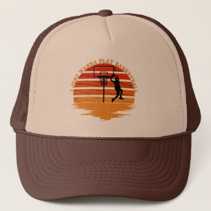 Basketballspieler Vintager Retro-Stil Truckerkappe