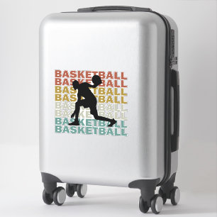 Basketballspieler Vintager Retrostil Aufkleber
