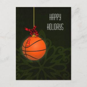Basketballspieler Weihnachtskarten Feiertagspostkarte