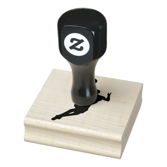 Basketballspielerdesign Holz-Briefmarke Gummistempel (Stempel)