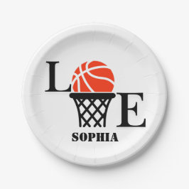 Basketballspielerin Mädchen, Basketball Mädchen Ge Pappteller