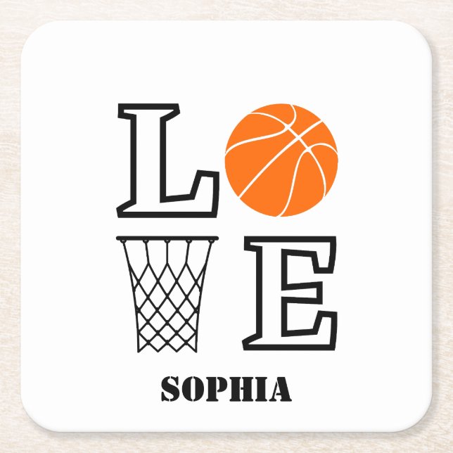 Basketballspielerin Mädchen, Basketball Mädchen Ge Rechteckiger Pappuntersetzer (Vorderseite)