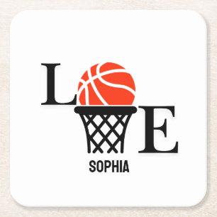 Basketballspielerin Mädchen, Basketball Mädchen Ge Rechteckiger Pappuntersetzer