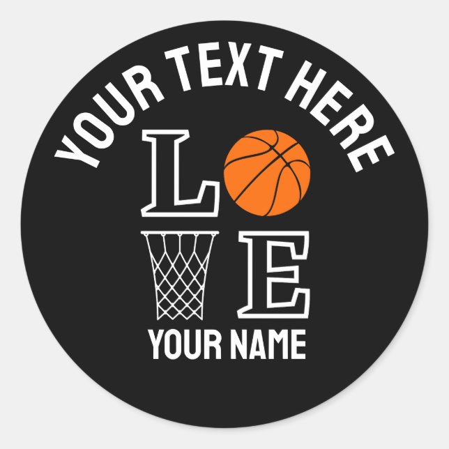 Basketballspielerin Mädchen, Basketball Mädchen Ge Runder Aufkleber (Vorderseite)
