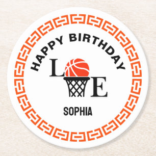 Basketballspielerin Mädchen, Basketball Mädchen Ge Runder Pappuntersetzer