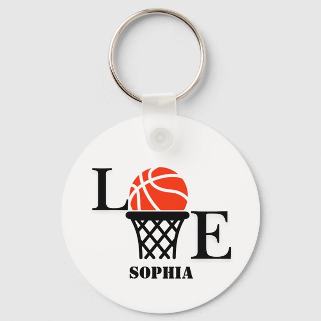 Basketballspielerin Mädchen, Basketball Mädchen Ge Schlüsselanhänger (Vorderseite)