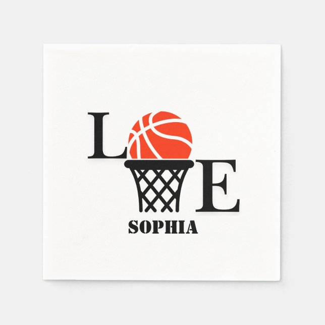 Basketballspielerin Mädchen, Basketball Mädchen Ge Serviette (Vorderseite)