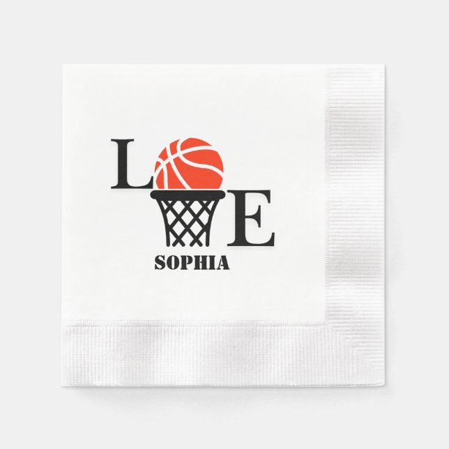 Basketballspielerin Mädchen, Basketball Mädchen Ge Serviette (Vorderseite)