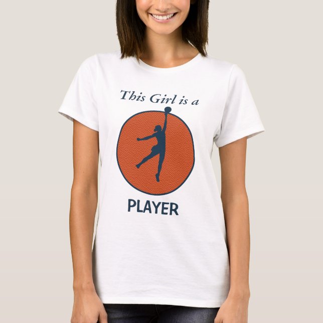 Basketballspielerin T-Shirt (Vorderseite)