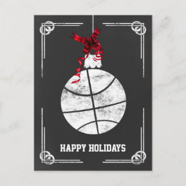 Basketballspielerin Weihnachtskarten Feiertagspostkarte
