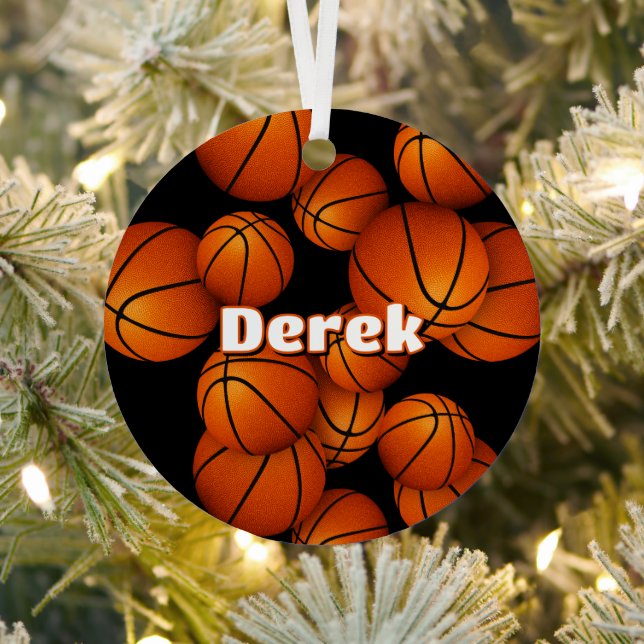 Basketballspielername Jahr Ornament Aus Metall (InSitu)