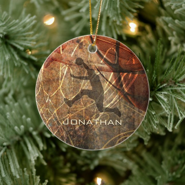 Basketballsport für Jungen Keramikornament (Baum)