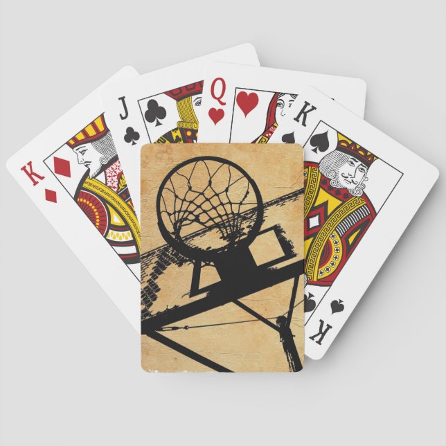 Basketballsport Pop Art Spielkarten (Rückseite)