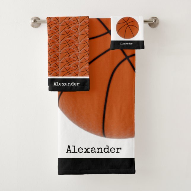 Basketballsportteam Personalisiert Badetuch Set (Insitu)