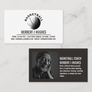Basketballsymbol, Basketballspieler, Trainer, Foto Visitenkarte