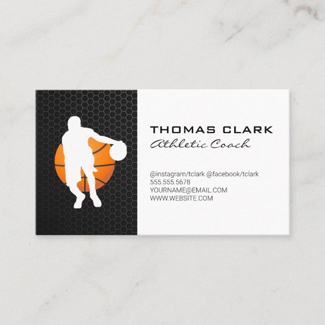 Basketballtrainer | Athletic Coach Visitenkarte (Vorderseite)